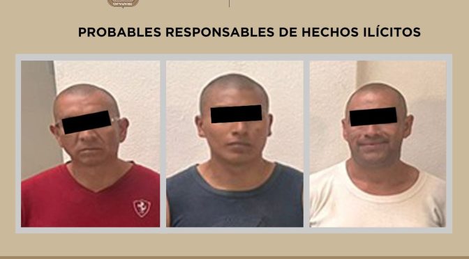 SSEM detiene a tres probables secuestradores de una mujer en Ecatepec; llevaban radio de onda corta y hasta unas esposas para someter a la víctima