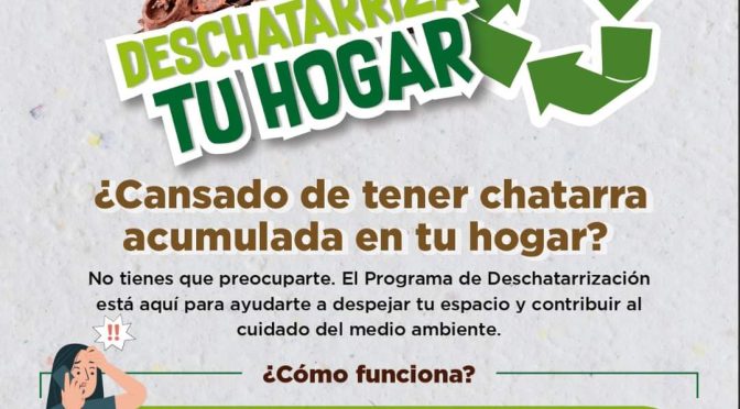 Aplica en Texcoco programa sostenible de deschatarrización en beneficio de escuelas