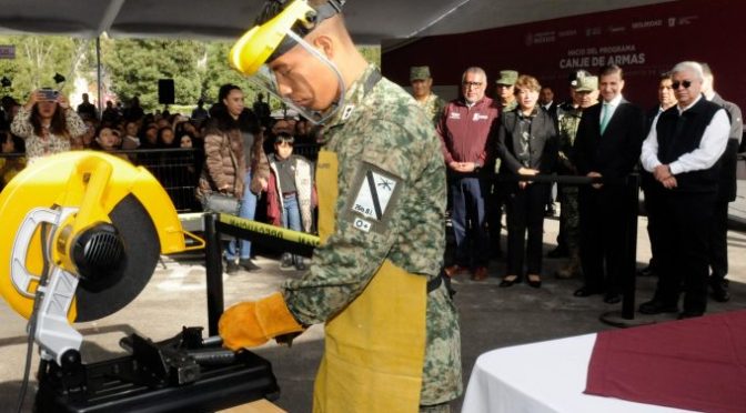 Gobernadora Delfina Gómez arranca Programa de Canje de Armas en Edoméx