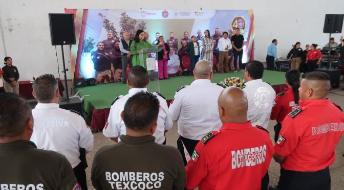 Reconocen valor y trabajo de Bomberos Texcoco en su 40 Aniversario