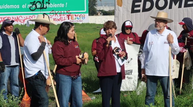 Arrancó en Texcoco el programa «Limpiemos el Estado de México», lo protagonizan alcaldesa municipal y gobernadora de la entidad