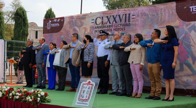 Conmemoran en Texcoco el 177 Aniversario Luctuoso de los Niños Héroes