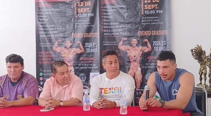 Alistan Mr. Texcoco 2024; invitan a todos los gimnasios a participar