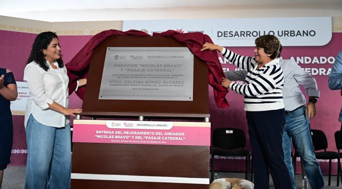 Gobernadora Delfina Gómez Álvarez entrega obras en Texcoco